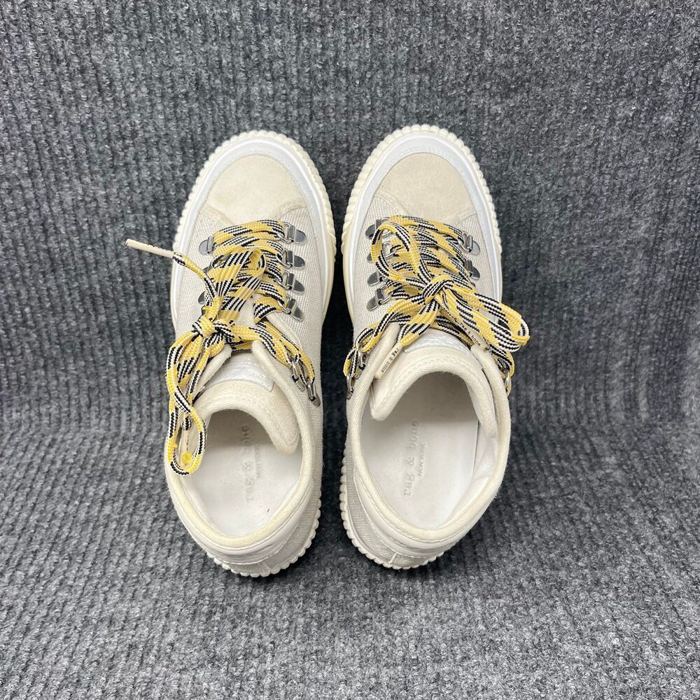 Rag & Bone Army Hiker Low Ecru White Beige Canvas Shoes Sneakers Womens 36 / 6 - Picture 7 of 7